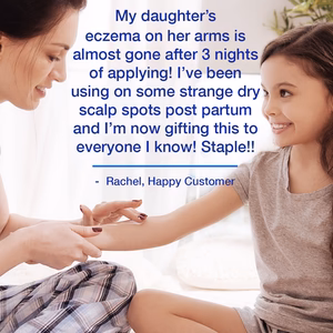 zufriedener Kunde mit der Ekzemerleichterungscreme