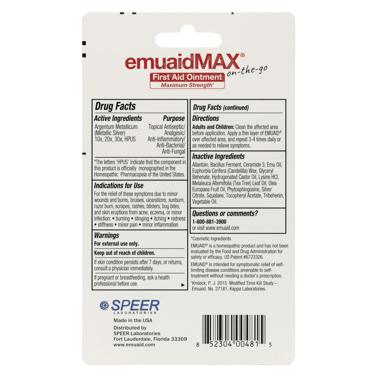 emmaidmax Erste-Hilfe-Salbenverpackung Rückseite