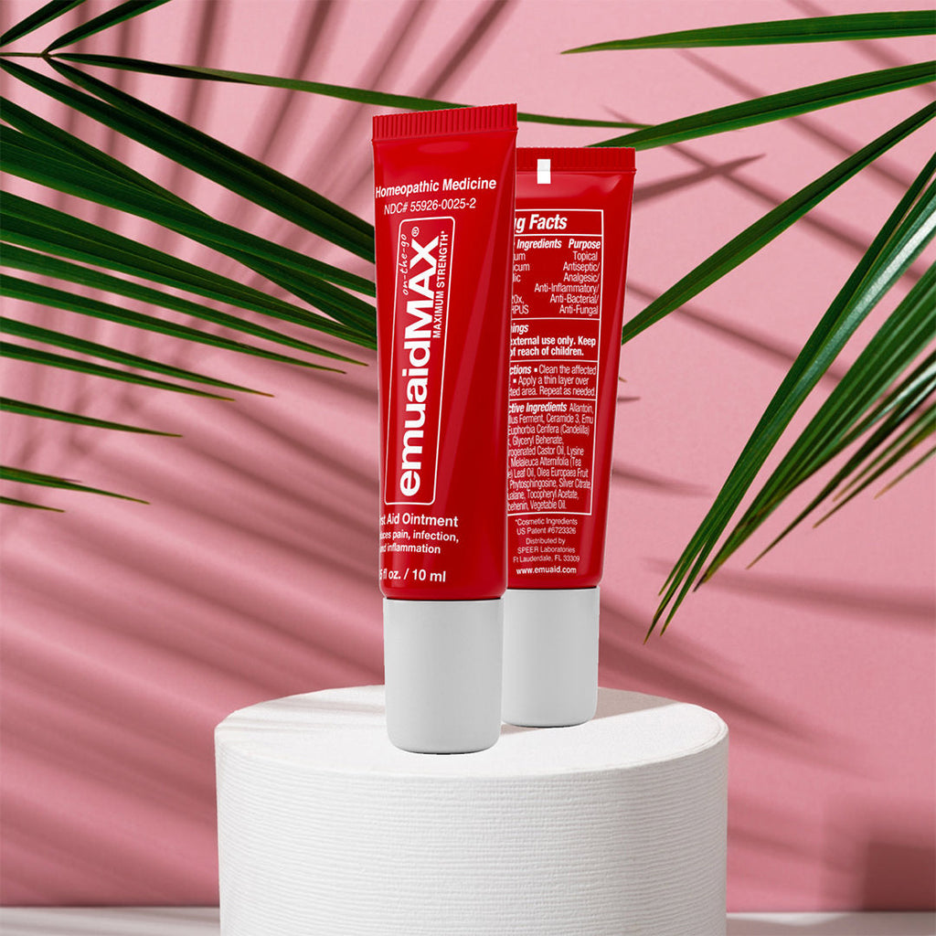 rote emuaidmax auf rosa Hintergrund rote emuaidmax auf rosa Hintergrund