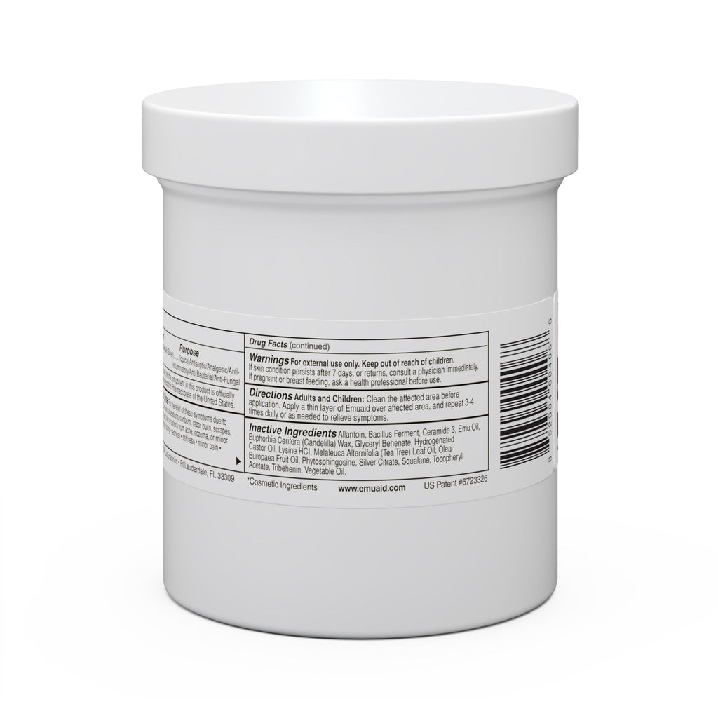 emu aid Salbentiegel Rückenetikett emu aid Salbentiegel Rückenetikett