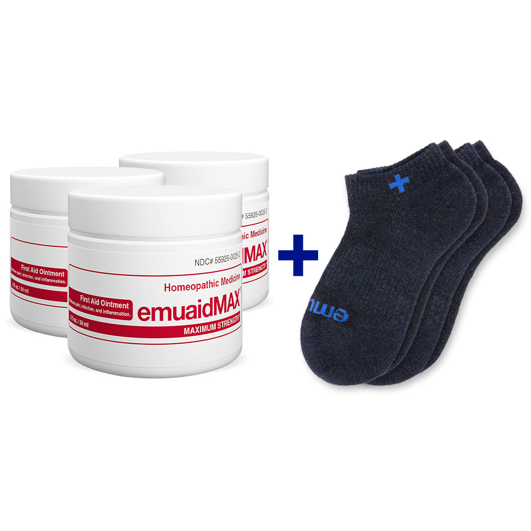 emuaidmax und Socken im Paket