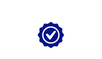 Blaues Zeckensiegel-Symbol